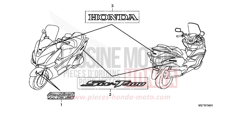 EMBLEM/MARKE (FJS400D9/FJS400A) von SW-T400 ABS PEARL COSMIC BLACK (NHA64) von 2009